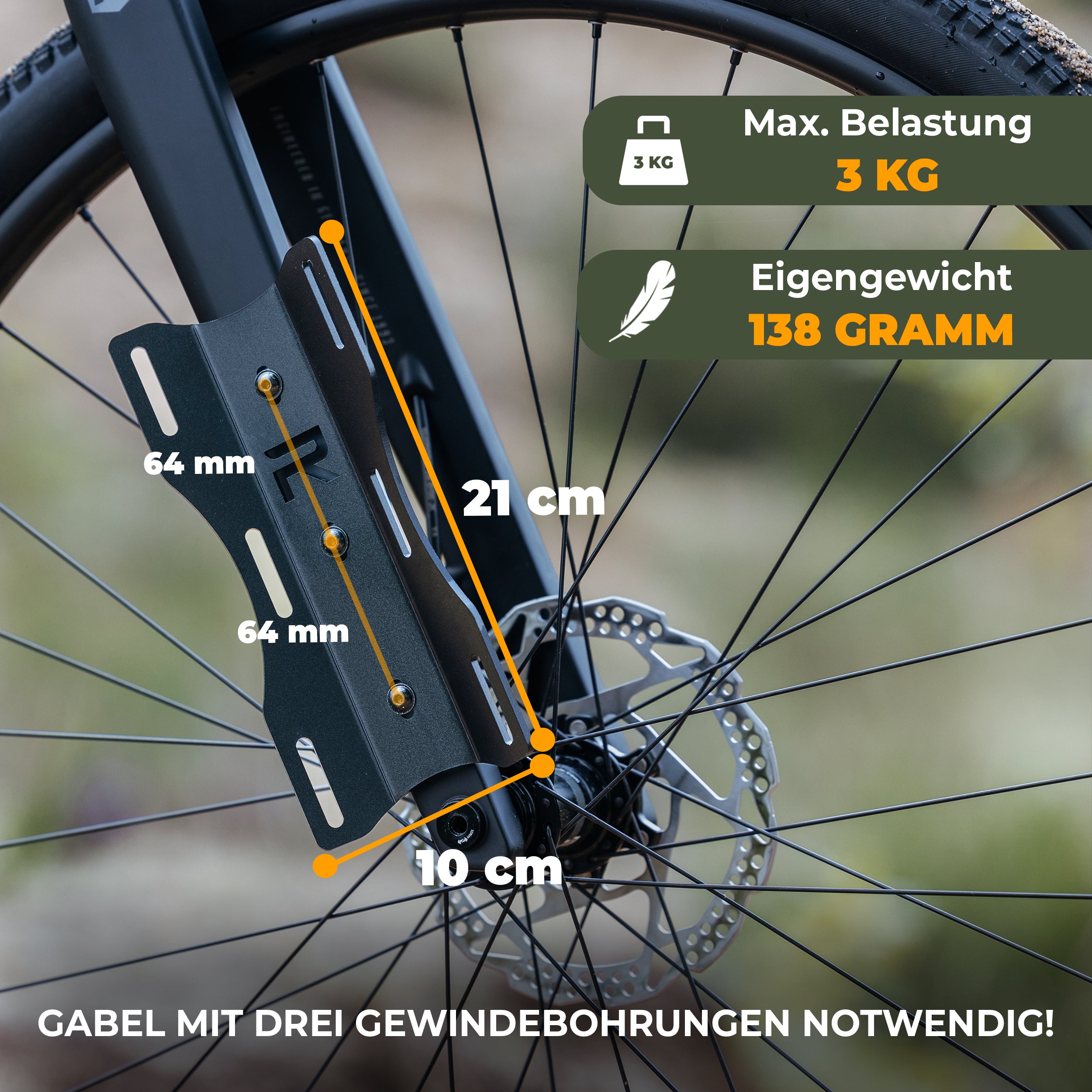 Halterung für Gabeltasche
