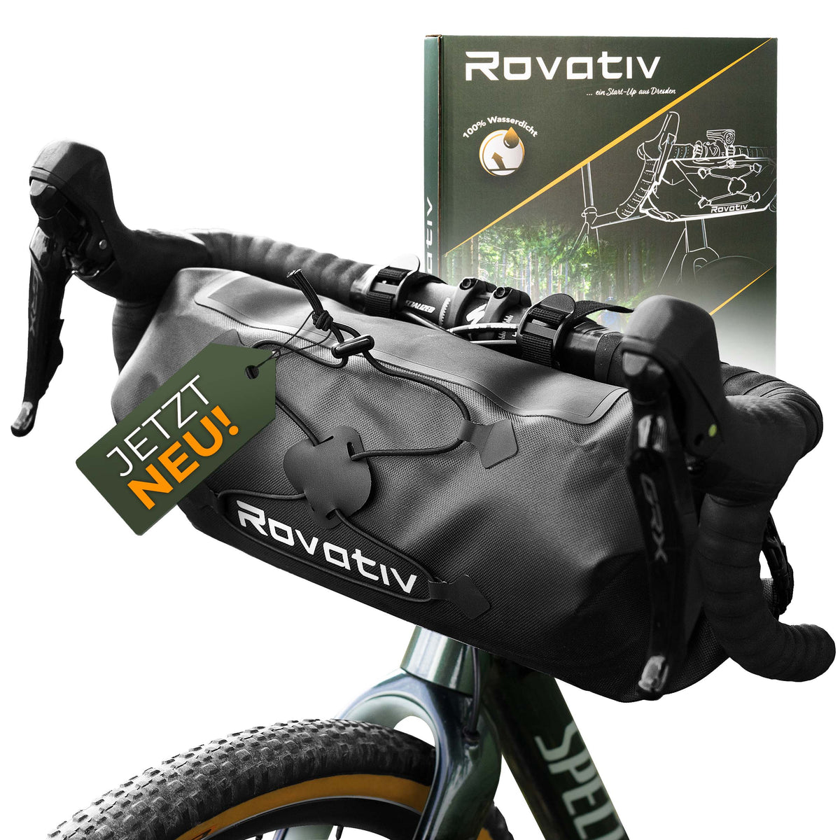 rovativ lenkertasche Lenkerrolle [9,5L] Size/Color:Medium White Exclusive Helmets & goggles ABUS - Fahrradhelm Youn-I