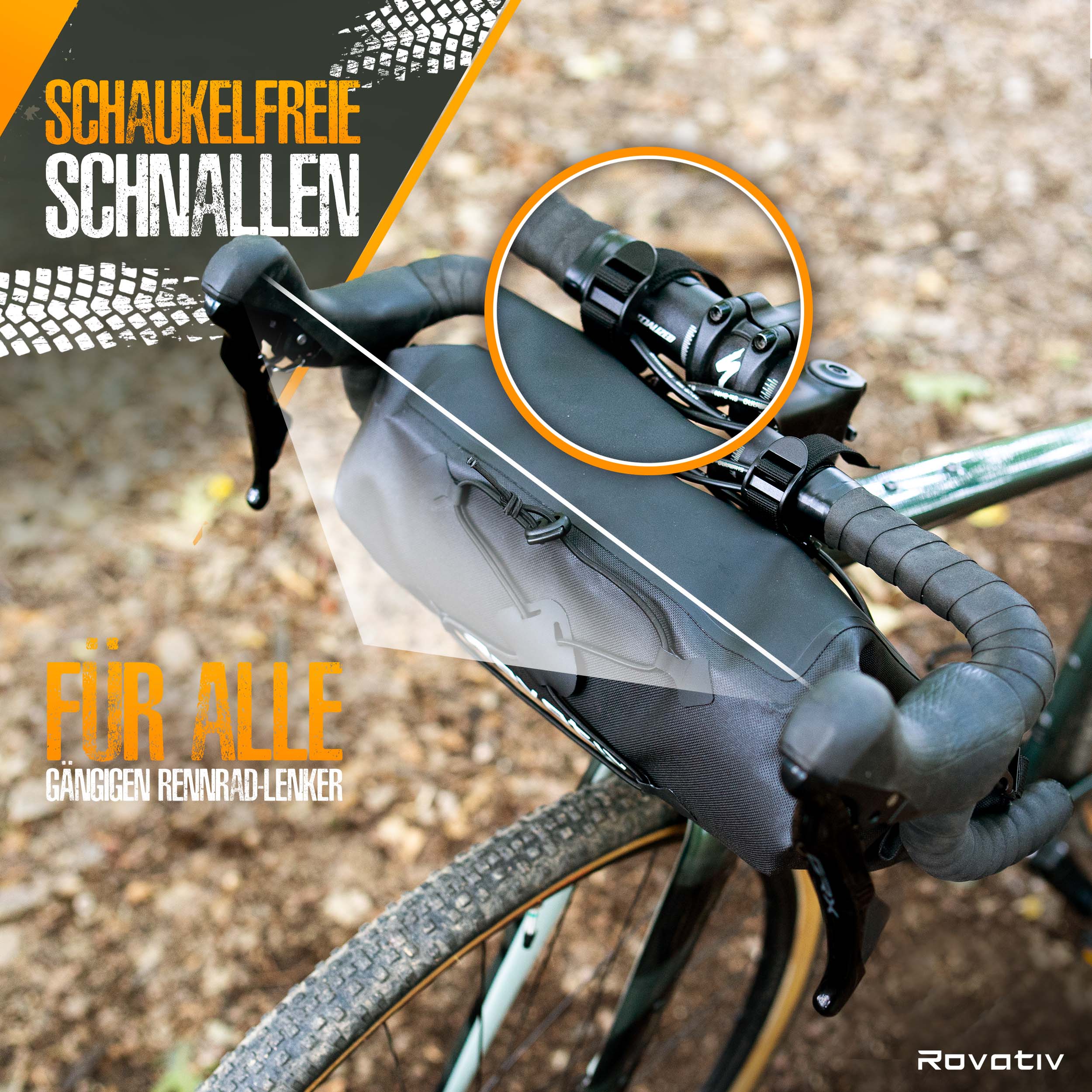 Rovativ® Bikepacking Fahrrad Gabeltasche mit Halterung [Fork Bag] 100%  Wasserdicht - Bottle Cages Taschen bike bag vorne, Einheitsgröße, Schwarz :  : Sport & Freizeit